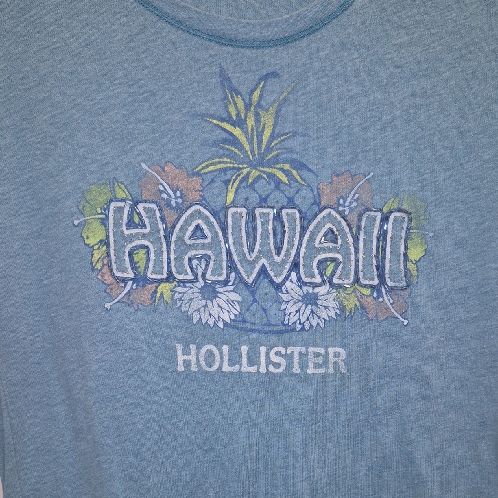 Hollister Blue Fitted Short Sleeve Tee - Picture 8 of 12
